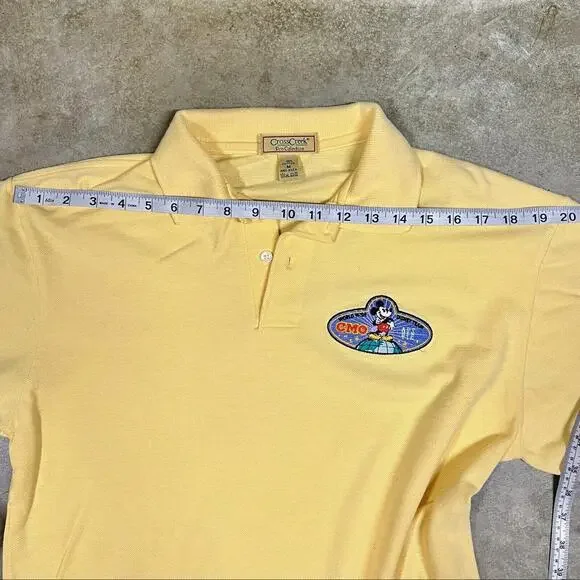 Vintage Disney Cast Member Original Polo Shirt CMO Patch Embroidered 90s Sz M
